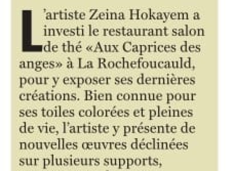 L’art au quotidien (Charente Libre)