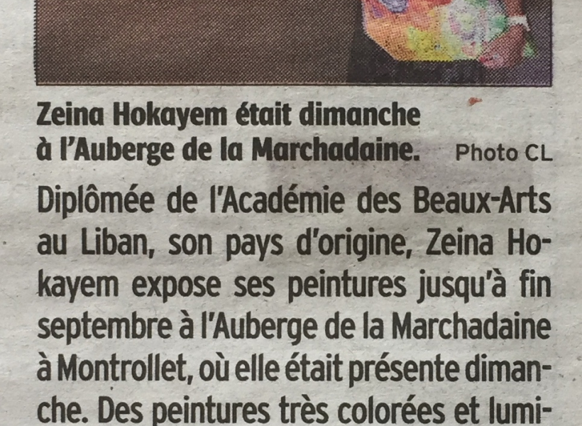 Exposition à l’auberge La Marchadaine (Charente Libre)
